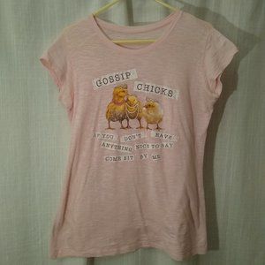 Pink "Gossip Chicks" t-shirt 💗🐤